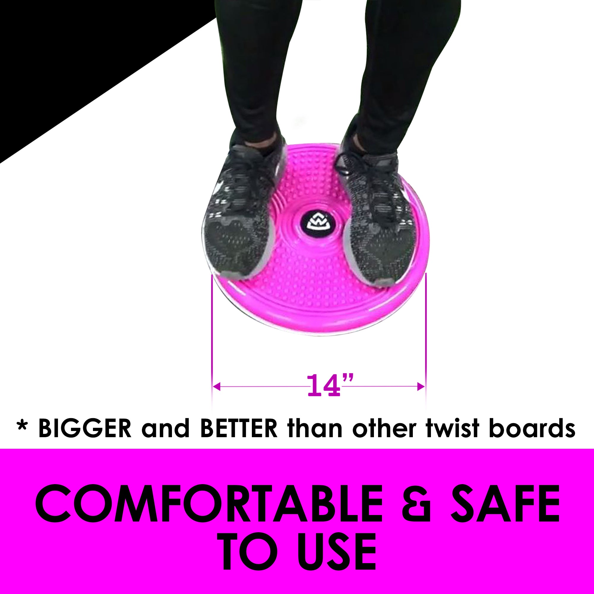 Stomach Waist Trainer Twist Board Machine - Pink Large 10 inch